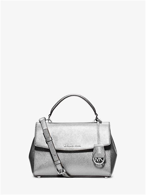 michael kors ava small saffiano leather satchel|michael kors leather satchel large.